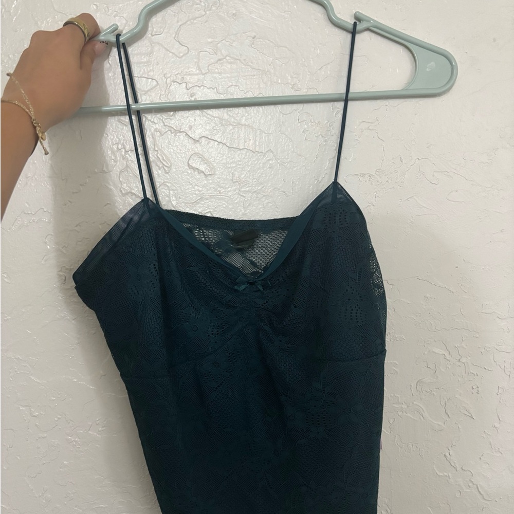 Target Teal Lace Cami Top